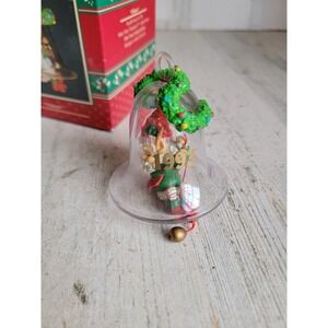 Enesco vintage Chimer elf glass‎ bell ornament Xmas unique wreath